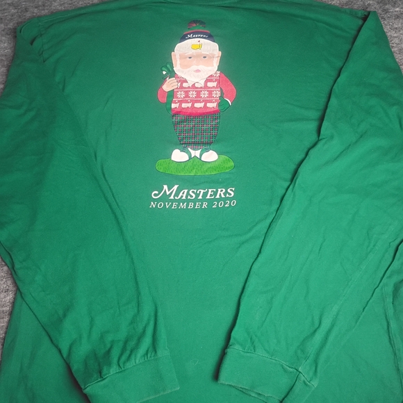 Masters Other - Masters Golf Green Christmas Logo Rare 100% Cotton Shirt Mens XXL